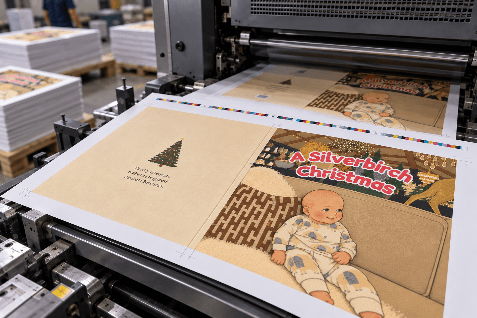 A finished MemoryTales storybook being printed